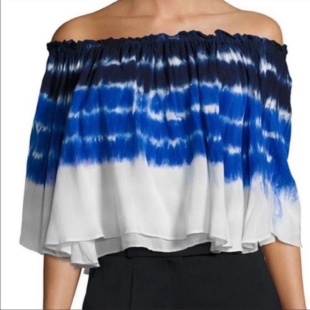 Young Fabulous & Broke Like New Ombré Tie-Dye  off shoulder top Size Small